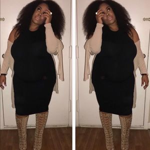 Tan lace up knee boots